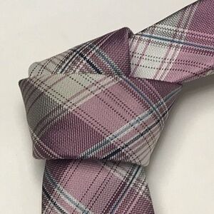 PENGUIN - 100% Silk Plaid Purple/Gray Necktie